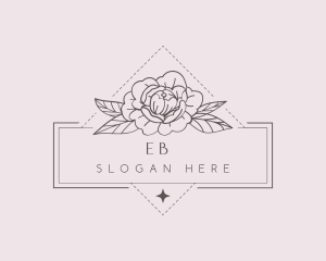 Organic - Peony Floral Bloom logo design