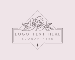 Peony Floral Bloom Logo