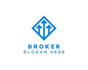 Stock Broker Arrow  logo design