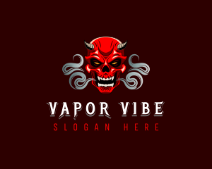 Vaporizer - Devil Skull Smoke logo design