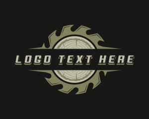 Logging - Industrial Circular Saw logo design