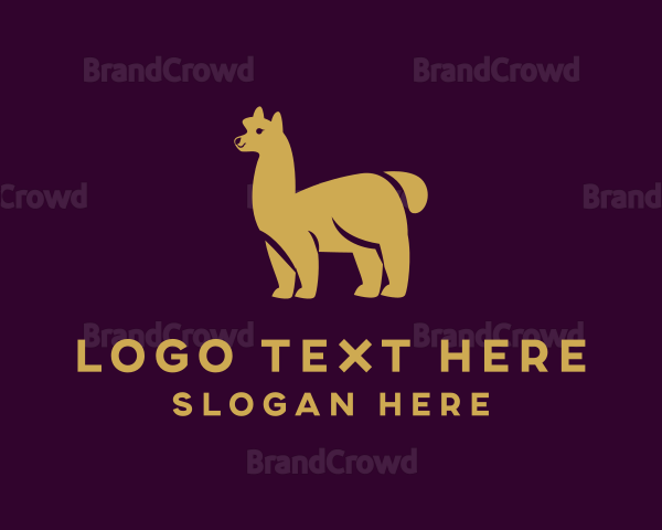 Wild Alpaca Animal Logo