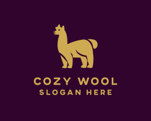 Wool - Wild Alpaca Animal logo design