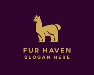 Fur - Wild Alpaca Animal logo design
