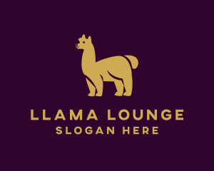 Llama - Wild Alpaca Animal logo design