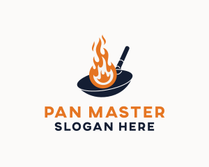 Pan - Fire Cooking Wok logo design