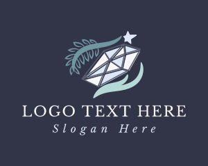 Glam - Hand Branch Diamond logo design