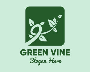 Gree Vine Leaves logo design
