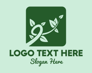 Wellness - Gree Vine Leaves logo design