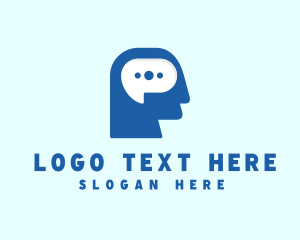 Mental Health - Person Chat Mind logo design