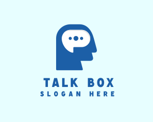 Conversation - Person Chat Mind logo design