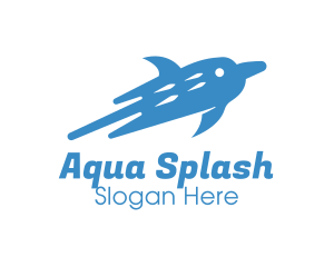 Swim - Blue Dolphin Aquarium logo design