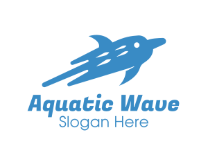 Swimmer - Blue Dolphin Aquarium logo design