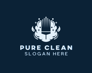 Bubble Cleaning Squeegee logo design