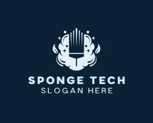 Sponge - Bubble Cleaning Squeegee logo design