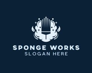 Sponge - Bubble Cleaning Squeegee logo design