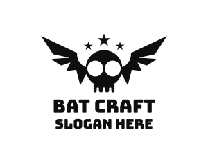 Bat - Bat Skull Wings logo design
