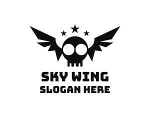 Wing - Bat Skull Wings logo design