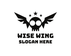 Bat Skull Wings logo design