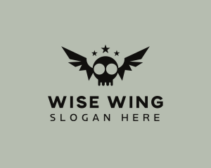 Bat Skull Wings logo design