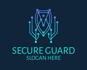 Computer Protection Shield  logo design