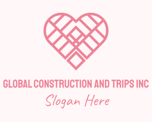 Pink Geometric Heart Logo