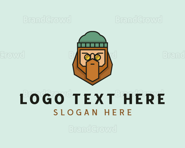 Man Beard Cartoon Logo