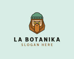 Bohemian - Man Beard Cartoon logo design