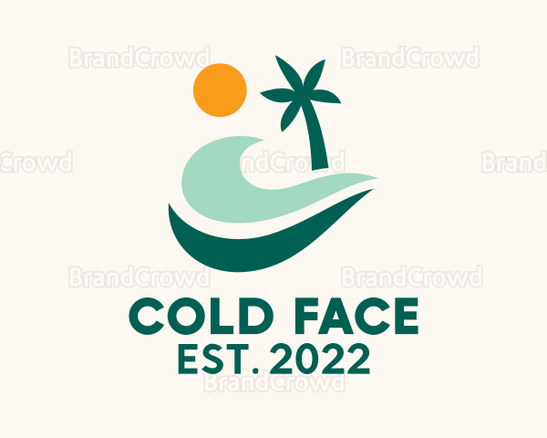 Summer Beach Ocean Island Logo
