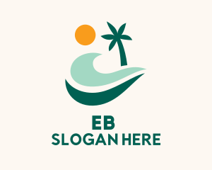 Summer Beach Ocean Island  Logo