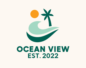 Summer Beach Ocean Island  logo design