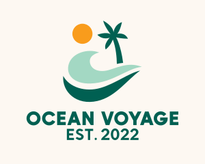 Summer Beach Ocean Island  logo design