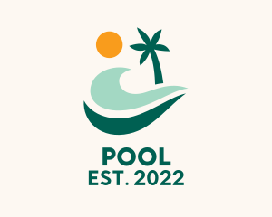 Summer Beach Ocean Island  logo design