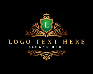 High End - Elegant Crest Shield logo design