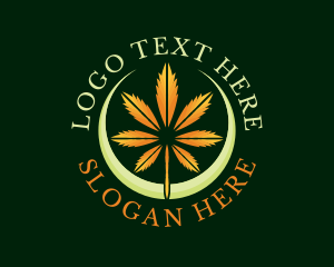 Weed - Dried Cannabis Leaf logo design
