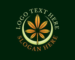 Eco Friendly - Dried Cannabis Leaf logo design