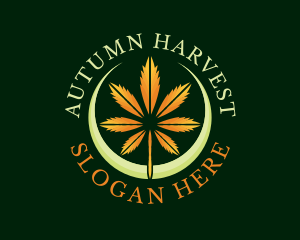 Dried Cannabis Leaf logo design