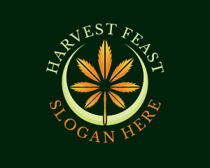 Dried Cannabis Leaf logo design