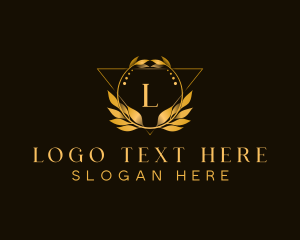 Aesthetician - Luxury Wreath Leaf logo design