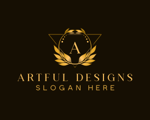 Luxury Wreath Leaf logo design