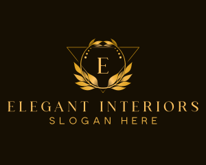 Luxury Wreath Leaf logo design