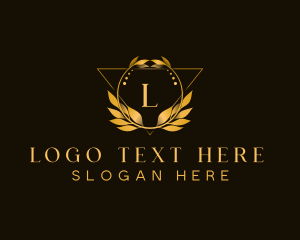 Spa - Luxury Wreath Leaf logo design