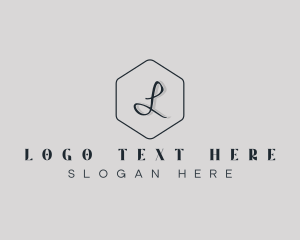 Customize - Script Hexagon Lettermark logo design