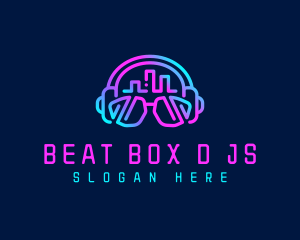 Dj - DJ Audio Headphones logo design