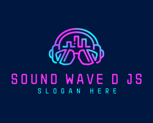 Dj - DJ Audio Headphones logo design