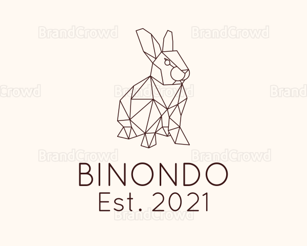 Geometric Rabbit Animal Logo