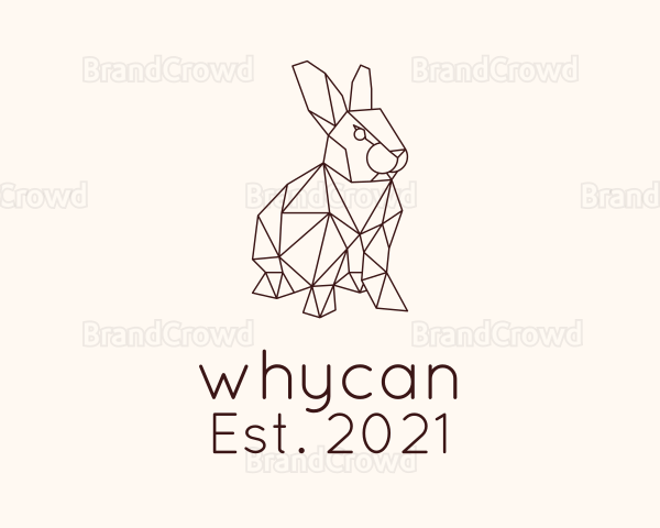 Geometric Rabbit Animal Logo