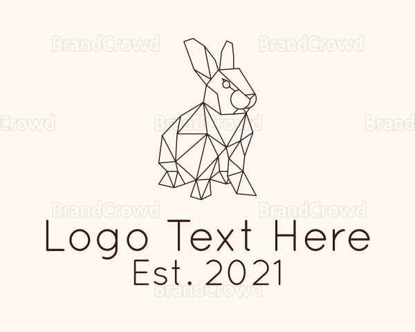Geometric Rabbit Animal Logo