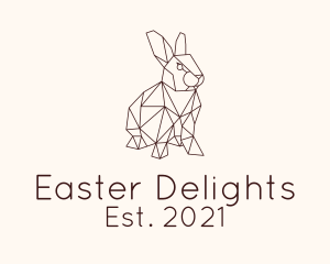 Geometric Rabbit Animal  logo design