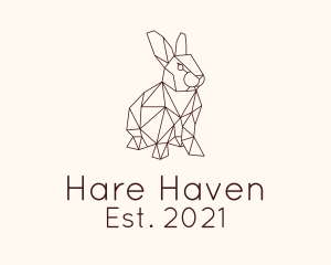 Geometric Rabbit Animal  logo design